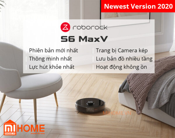 Robot hút bụi Roborock S6 MaxV hàng chính hãng 3 Robot hút bụi Roborock S6 MaxV hàng chính hãng