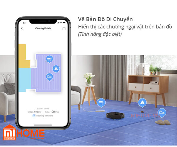 Robot hút bụi Roborock S6 MaxV hàng chính hãng 9 Robot hút bụi Roborock S6 MaxV hàng chính hãng
