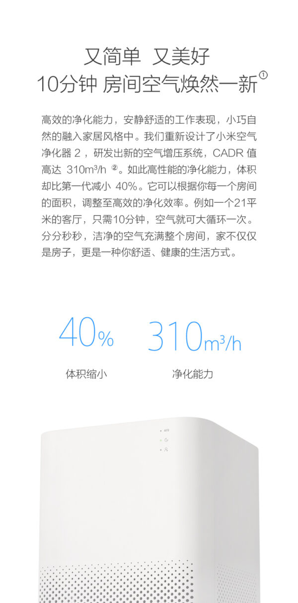 Máy lọc không khí Xiaomi V2 11 Máy lọc không khí Xiaomi V2