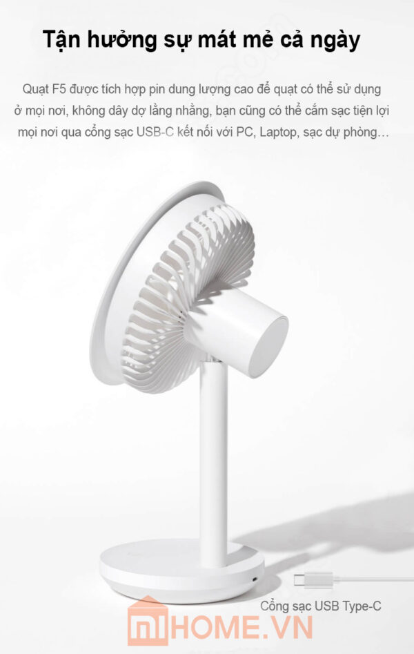 Quạt Tích Điện Mini Xiaomi F5
