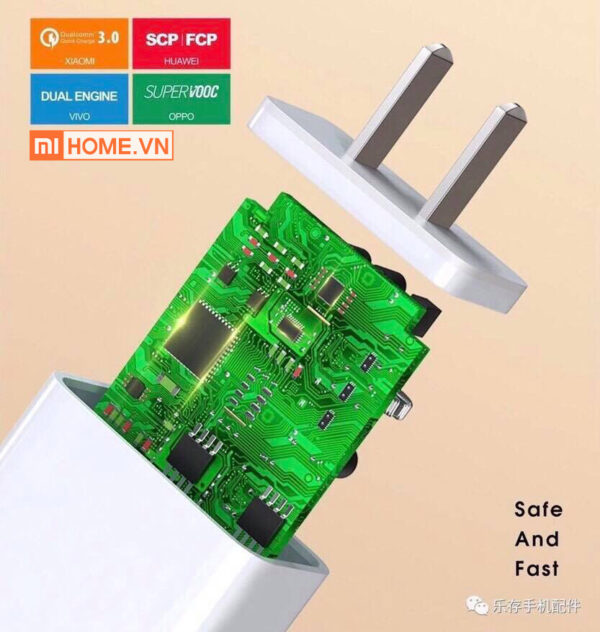 Củ sạc QuickCharge 3.0 18W Lecun