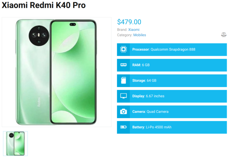 Xiaomi Redmi K40 Pro lộ thông số và giá bán