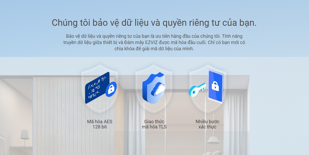Camera ngoai troi xoay 360 Ezviz C8C 12