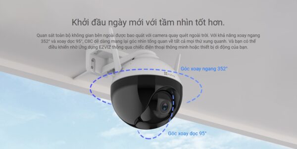 Camera ngoài trời xoay 360 Ezviz C8C