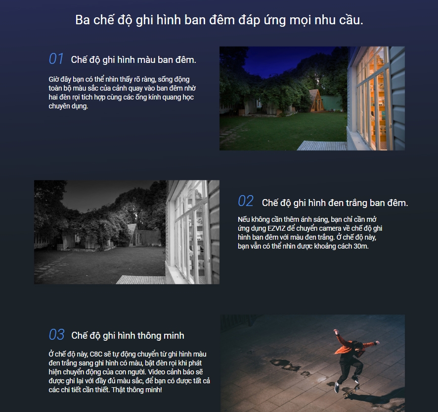 Camera ngoai troi xoay 360 Ezviz C8C 6