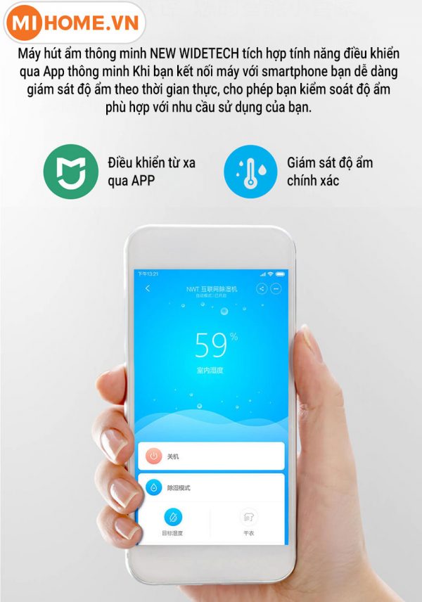 Máy hút ẩm thông minh Xiaomi WIDETECH 12L 8 Máy hút ẩm thông minh Xiaomi WIDETECH 12L