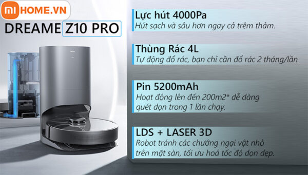 Robot Hút Bụi Lau Nhà Dreame Bot Z10 Pro – Bản Quốc tế