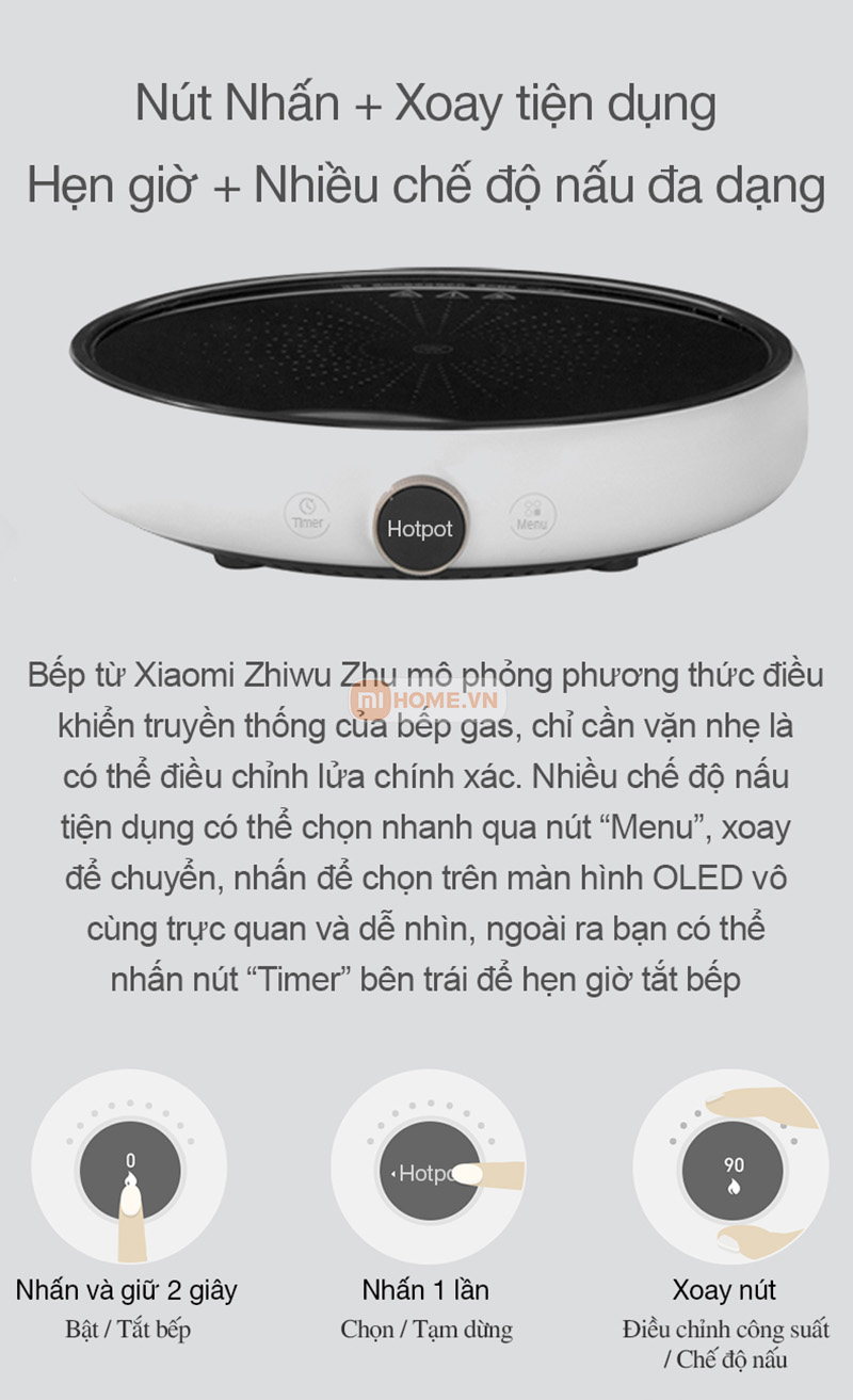 Bep tu Xiaomi Zhiwu Zhu 99 muc nhiet 16