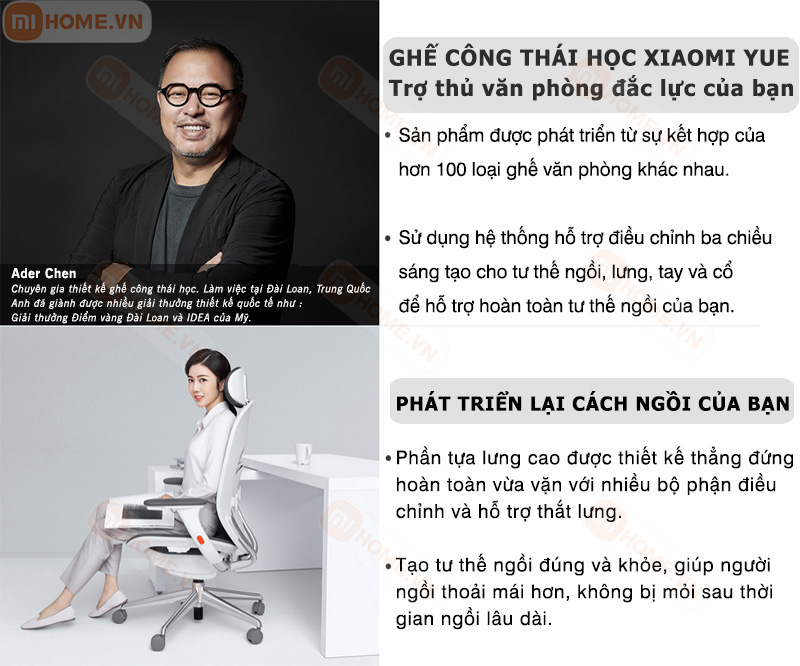 Ghe cong thai hoc Xiaomi Yuemi RTGXY01YM 04 1