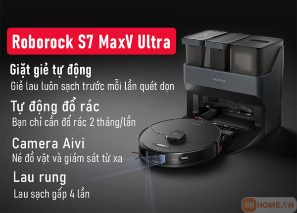 Robot Hút Bụi Lau Nhà Roborock S7 MaxV Ultra