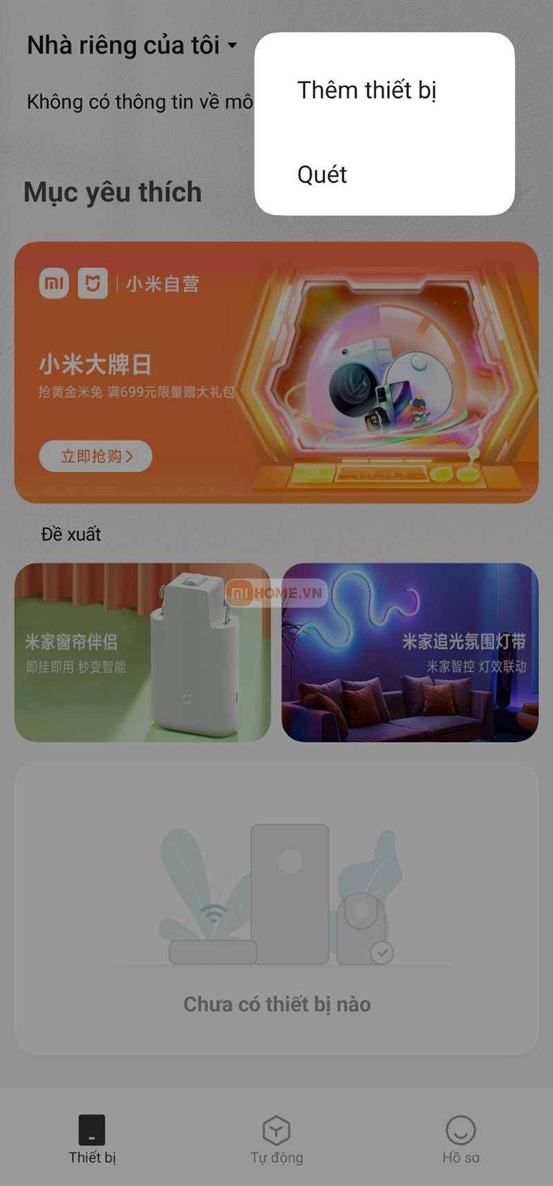 Huong dan ket noi quat Xiaomi 2