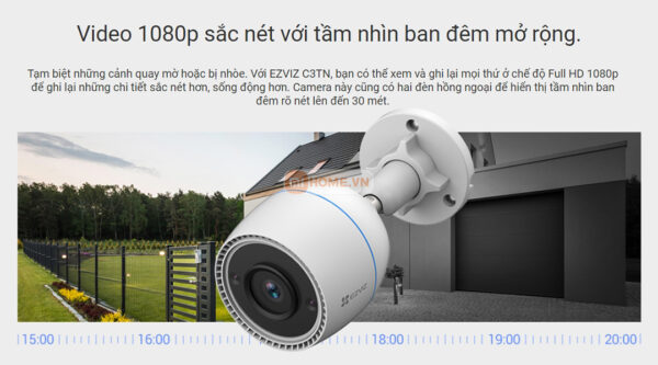 Camera ngoai troi Ezviz C3TN 1080P 4