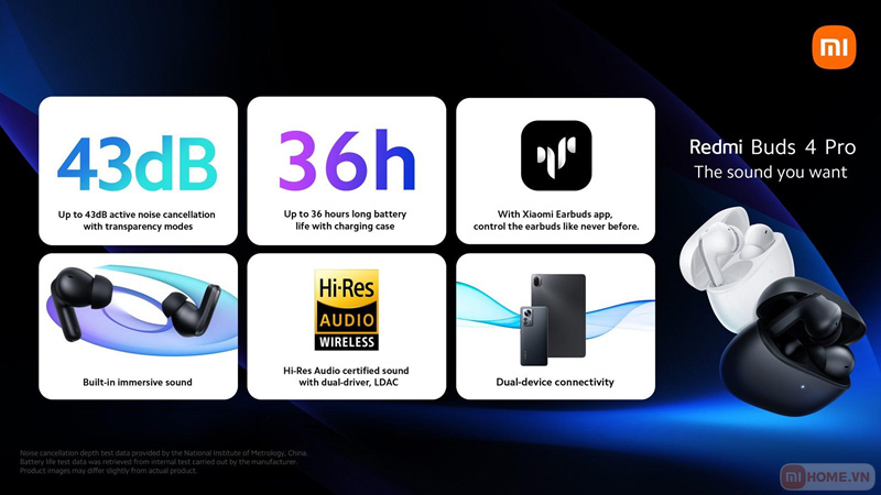 Tai nghe Redmi Buds 4 Pro 7
