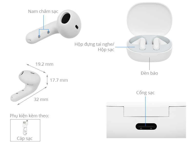 Tai nghe Bluetooth Xiaomi Redmi Buds 4 Lite 5