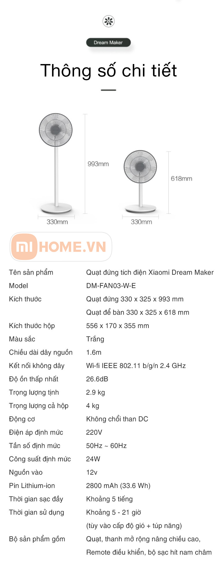 Quạt-tích-điện-Xiaomi-Dream-Maker-Plus