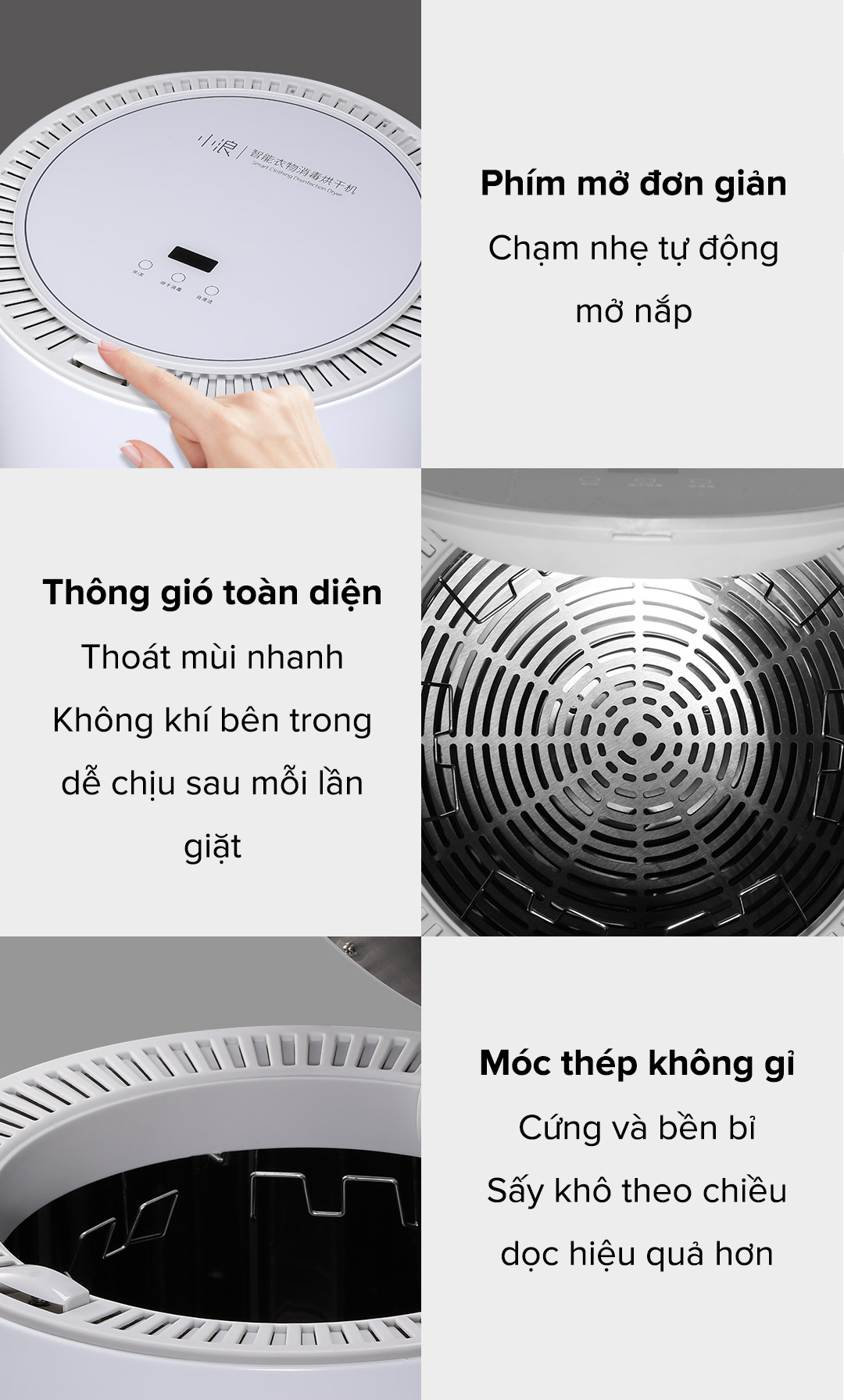 may say khu trung quan ao Xiaomi HD YWHL01 nguyen ly