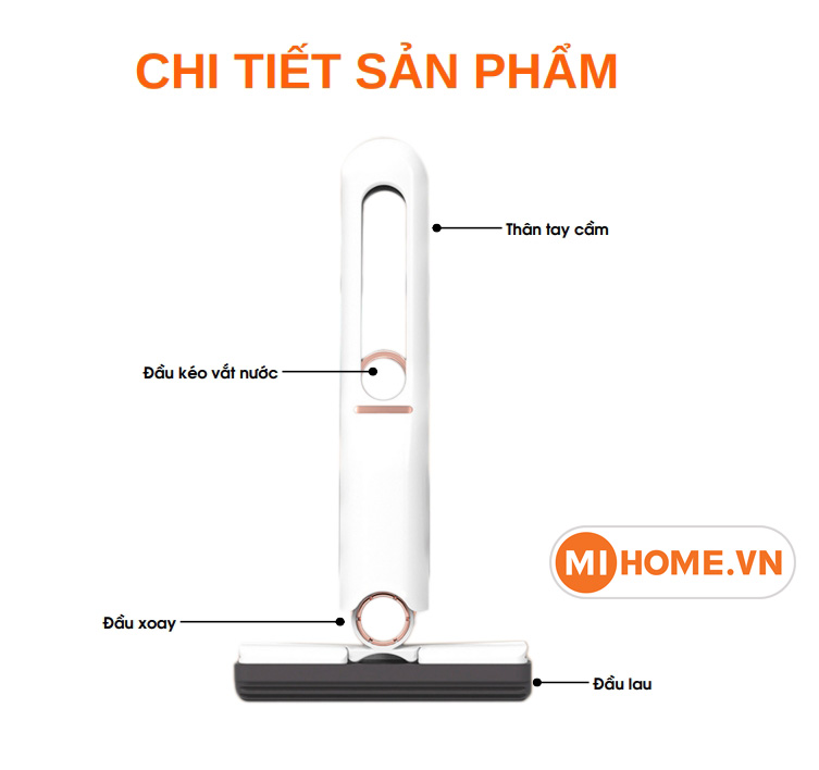 CÂY LAU NHÀ XIAOMI MINI KÈM MÚT CAO SU ZOLELE HK-001