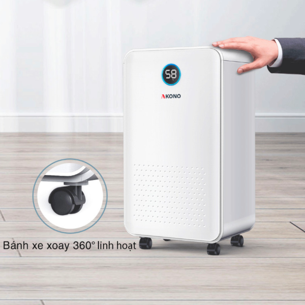 Máy hút ẩm thông minh Akono tạo ion âm 12L