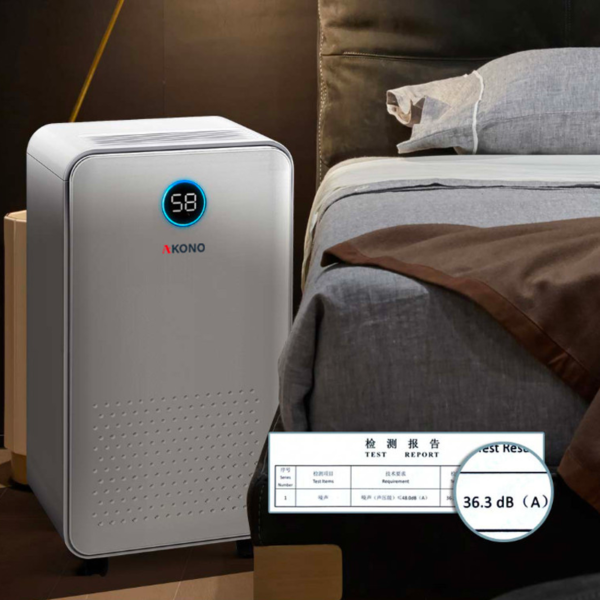 Máy hút ẩm thông minh Akono tạo ion âm 12L