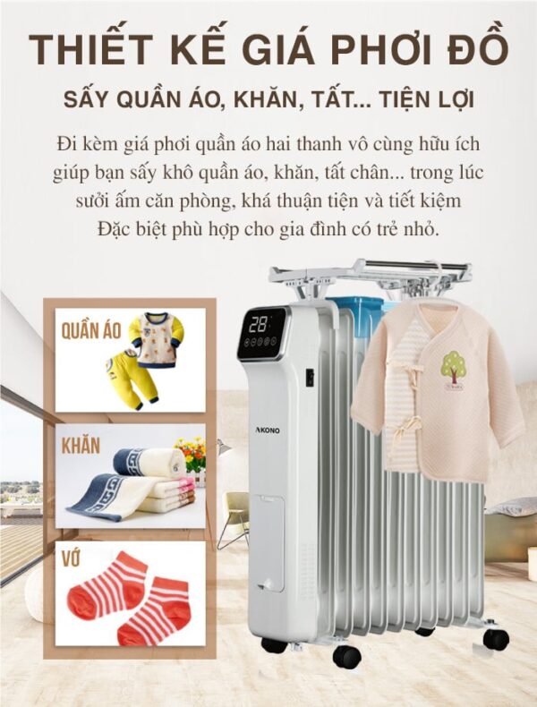 Máy sưởi dầu thông minh Xiaomi Akono AK11A