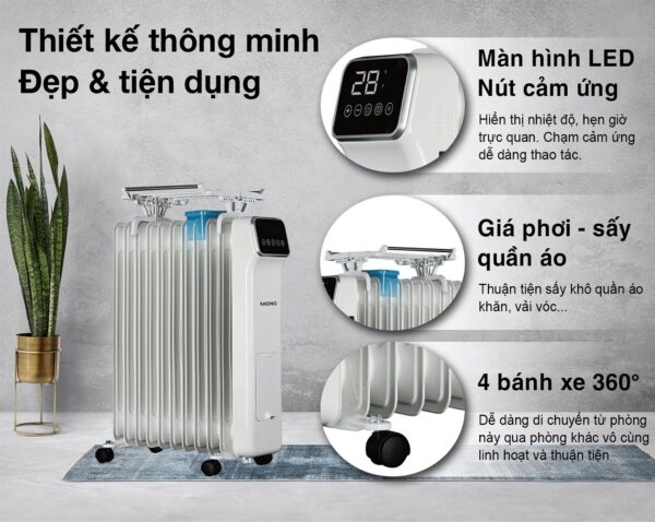 Máy sưởi dầu thông minh Xiaomi Akono AK11A