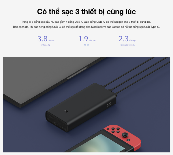 Pin sạc dự phòng Xiaomi Gen 3 Pro 50w 20000mAh 6 Pin sạc dự phòng Xiaomi Gen 3 Pro 50w 20000mAh