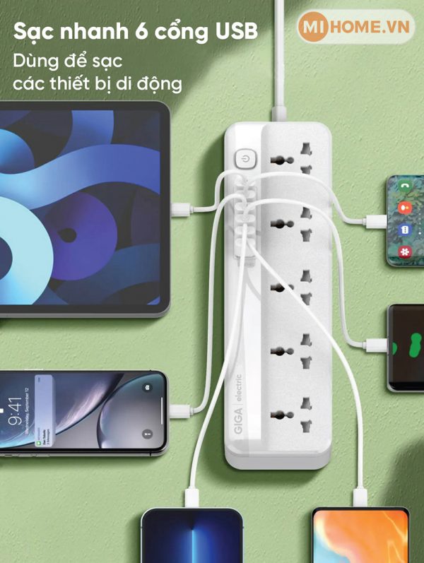 Ổ cắm điện đa năng Giga Electric GS-C5614