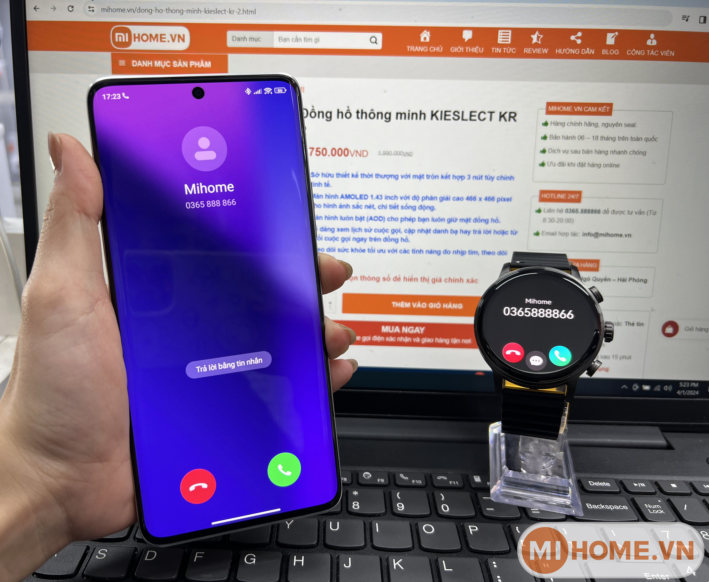 Hướng dẫn kết nối đồng hồ thông minh KIESLECT KR 2 15 z5305691156525 fcab88e883e5a983c183a79406b3e9ab