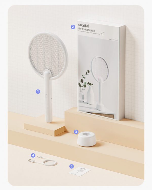 Vợt bắt muỗi cầm tay 2 trong 1 Xiaomi Qualitell C2