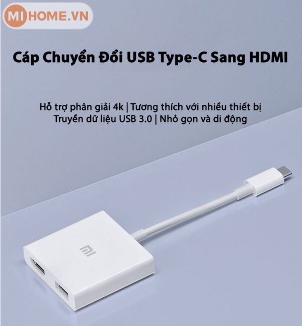 Cáp chuyển USB Type C sang HDMI siêu nét