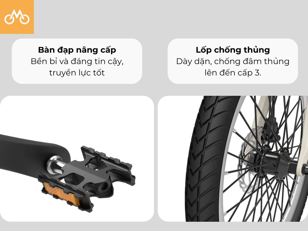 xe dap tro luc dien ado a20 carbon lop chong dam thung