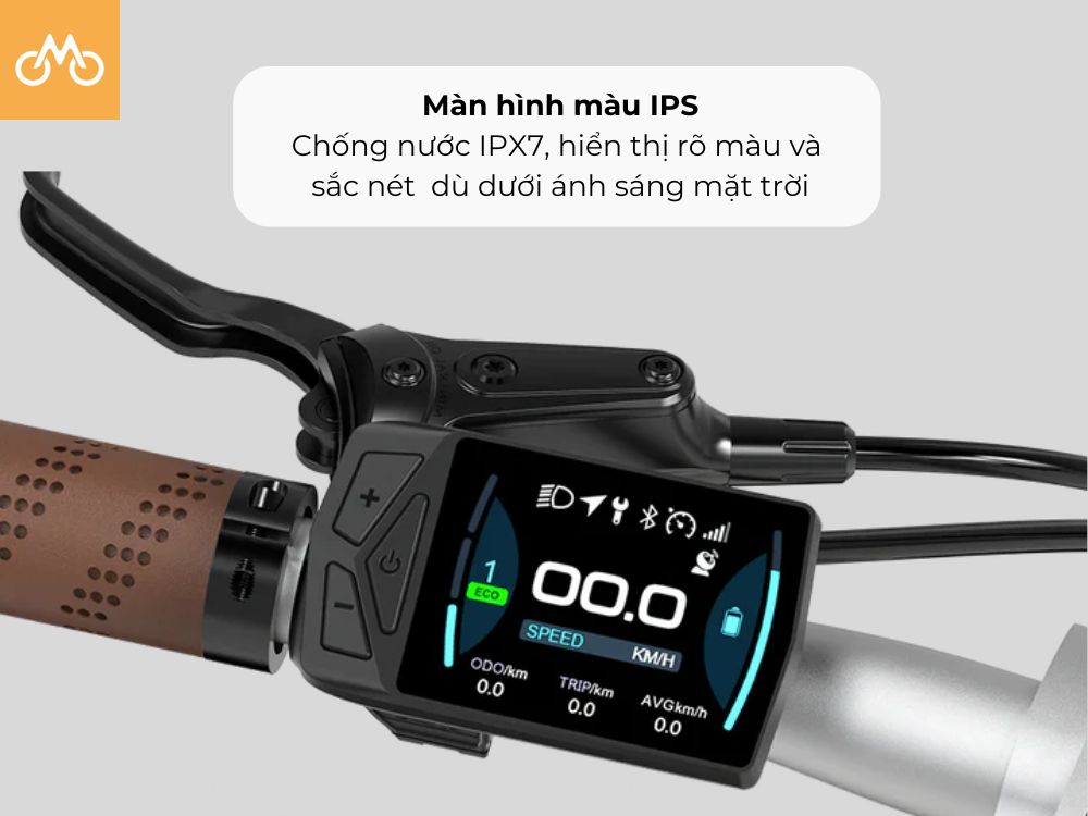 xe dap tro luc dien ado a20 carbon man hinh