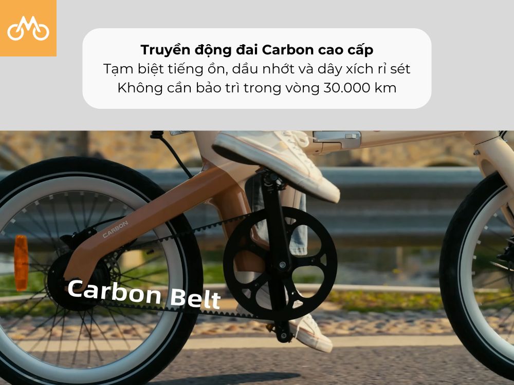 xe dap tro luc dien ado a20 carbon truyen dong dai carbon