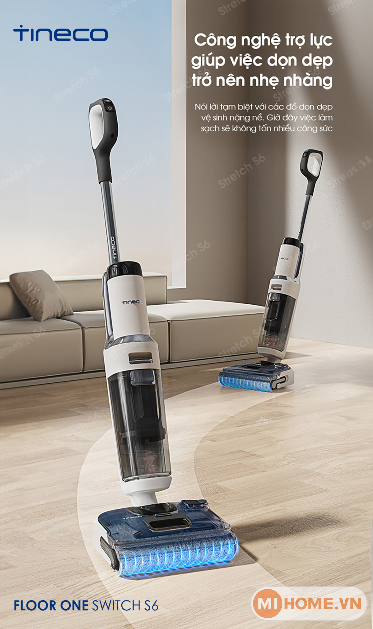 Máy hút bụi lau sàn không dây Tineco Floor One Stretch S6 18 Tineco Switch S6 27