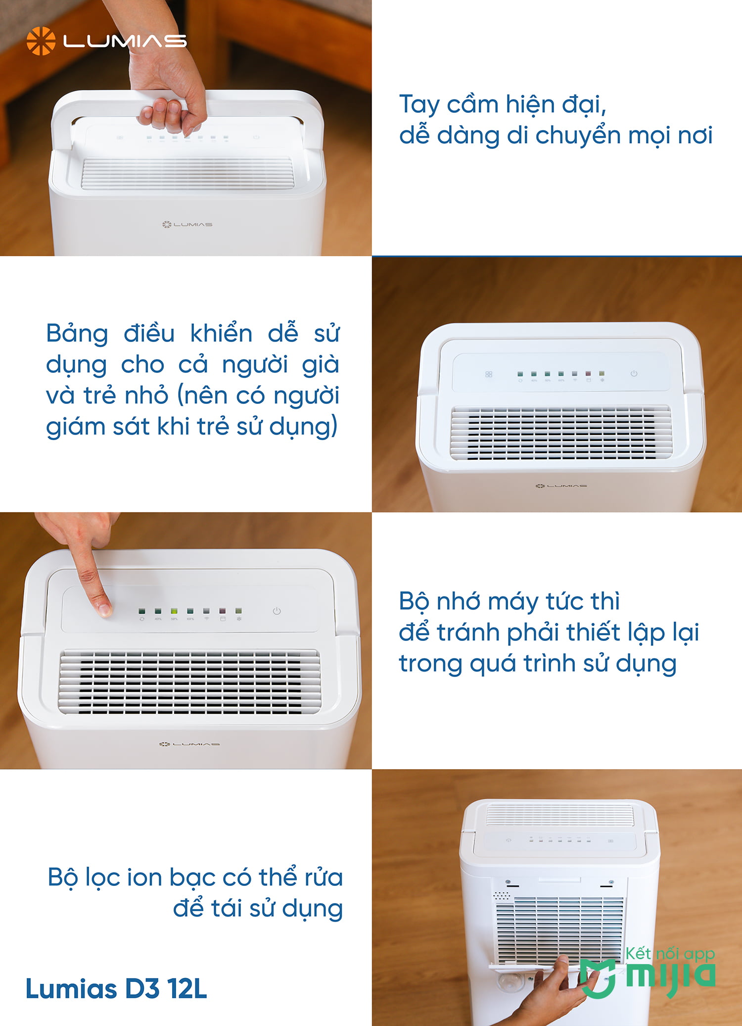 Máy hút ẩm Lumias D3 24 may hut am lumias 12l d3 10