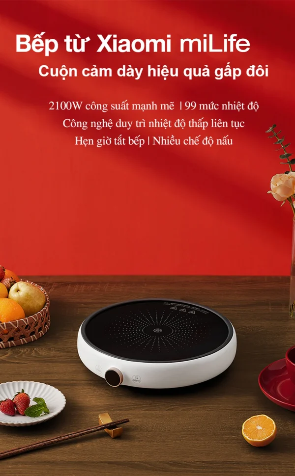 Bếp từ Xiaomi 99 mức nhiệt Milife/Liteite LFT-011 (Bản Wifi)