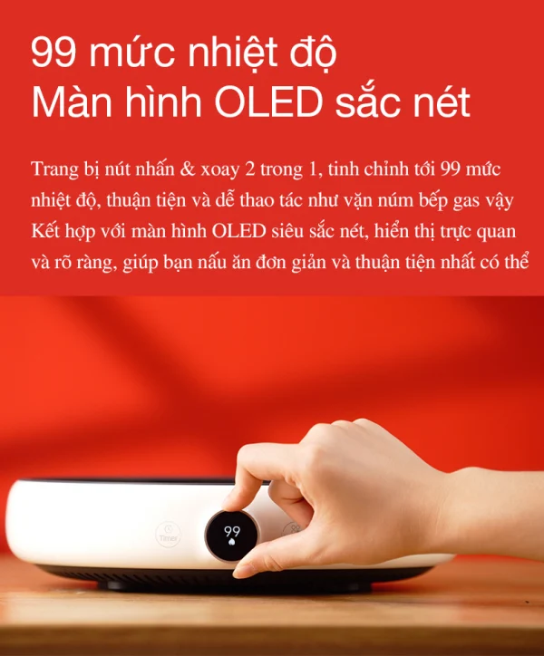 Bếp từ Xiaomi 99 mức nhiệt Milife/Liteite LFT-011 (Bản Wifi)