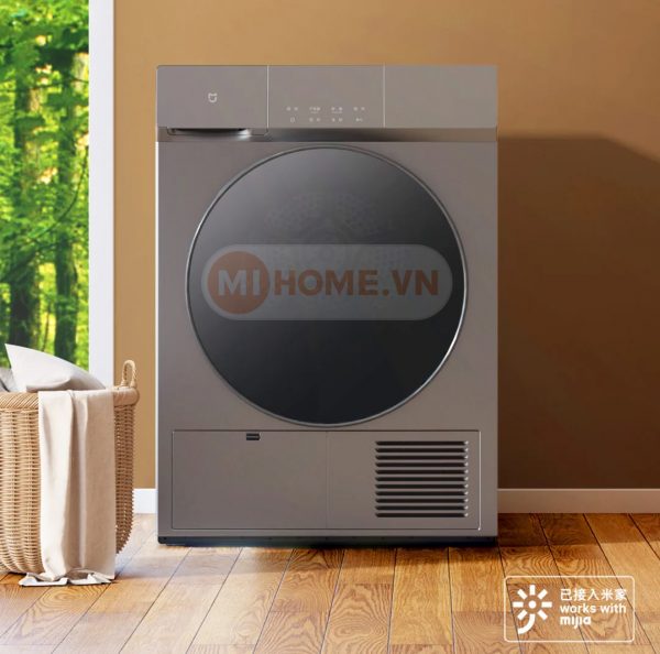 Máy sấy quần áo Xiaomi Mijia MJ102S ( 100MJ102S) Titanium – công suất lớn 10kg, khử trùng UVC, sấy bơm nhiệt
