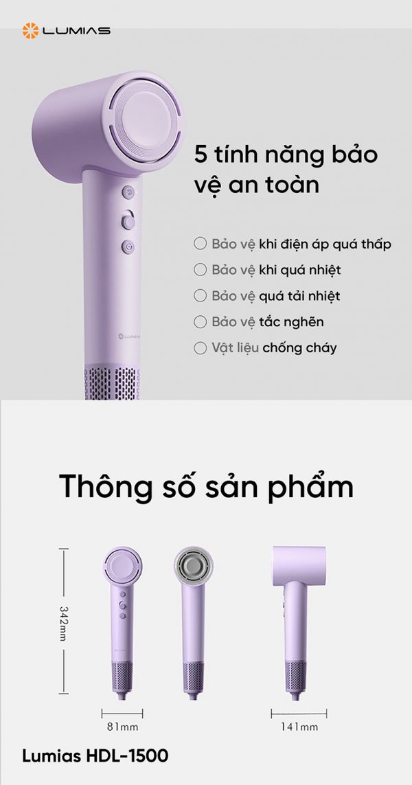 Máy sấy tóc Lumias HDL-1500