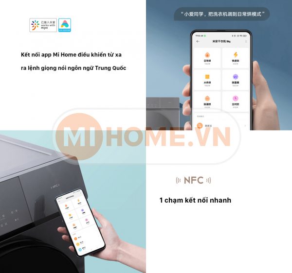 Máy sấy quần áo Xiaomi Mijia MJ102S ( 100MJ102S) Titanium – công suất lớn 10kg, khử trùng UVC, sấy bơm nhiệt