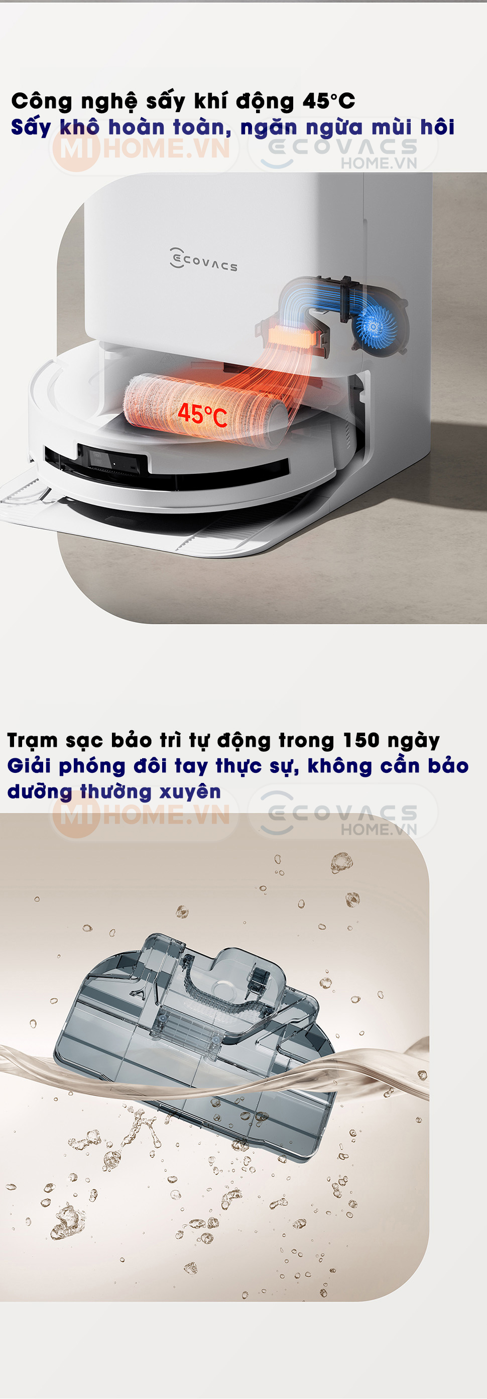 Robot hút bụi lau nhà Ecovacs Deebot T80 Max Omni 14 Robot hút bụi lau nhà Ecovacs Deebot T80 Max Omni - Câu hỏi thường gặp về Ecovacs Deebot T80 Max Omni (FAQ)