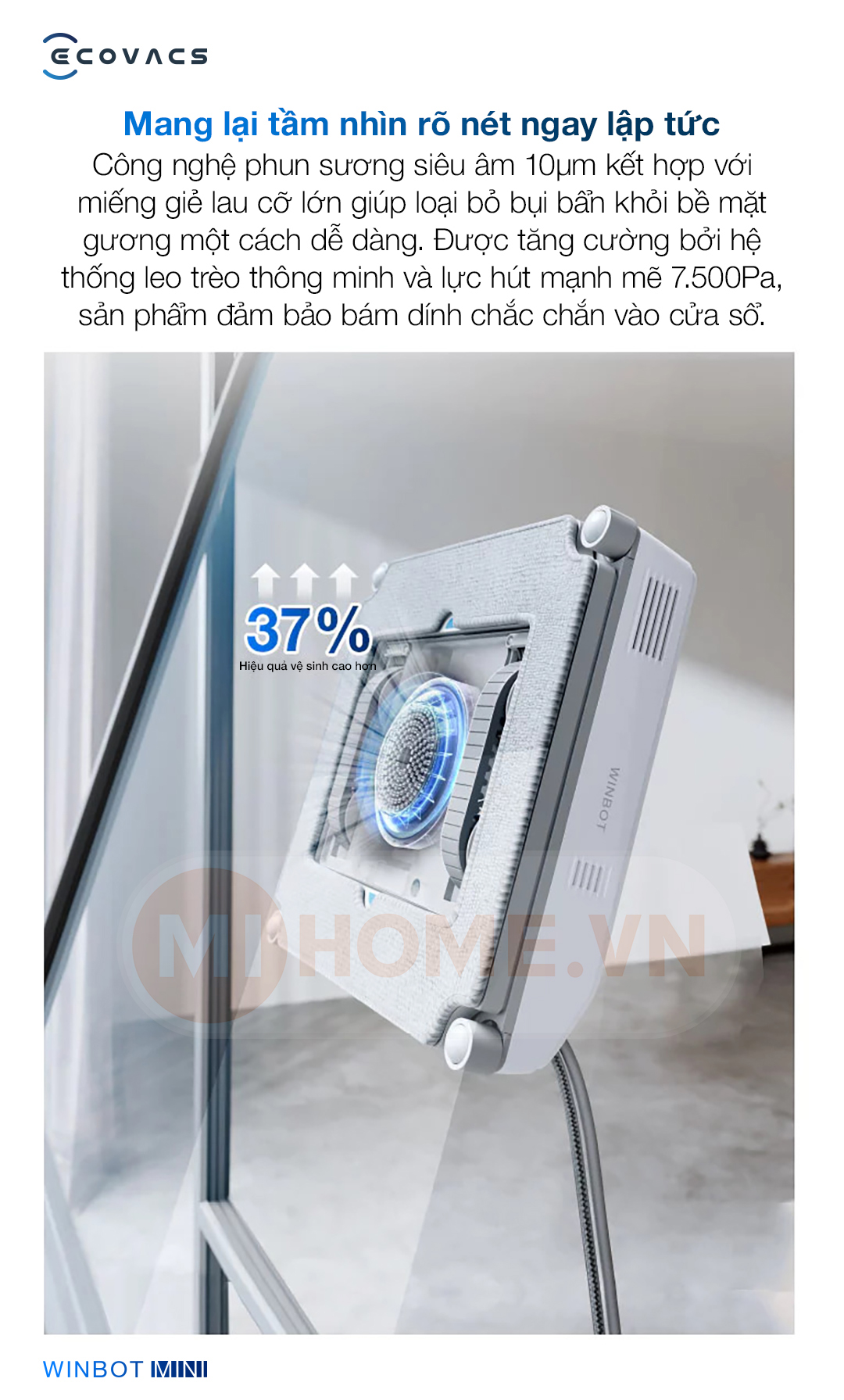 Robot lau kính Ecovacs Winbot Mini 39 a3