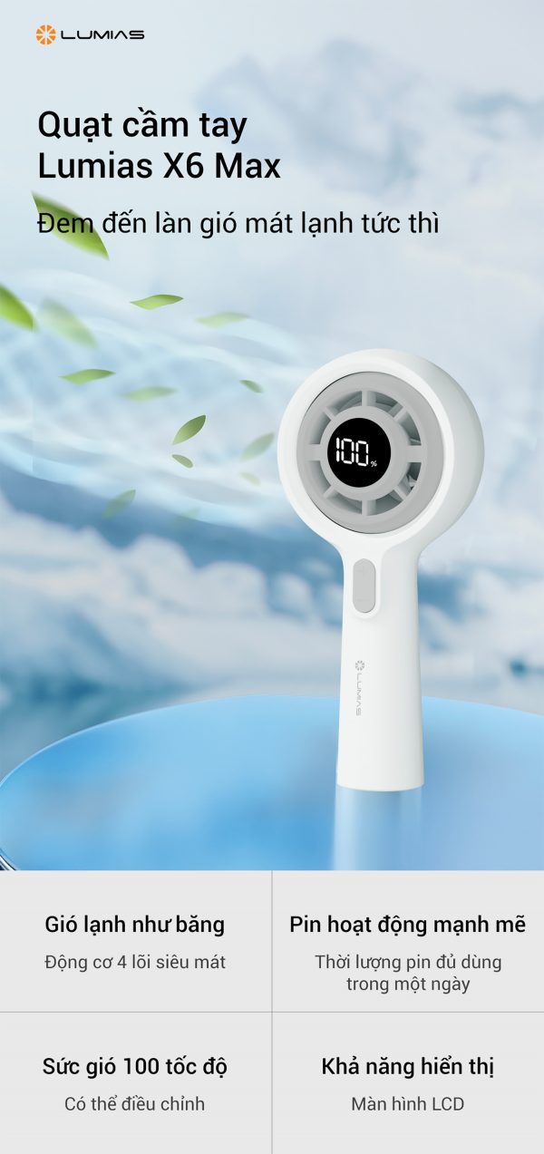Quạt cầm tay Lumias X6 Max