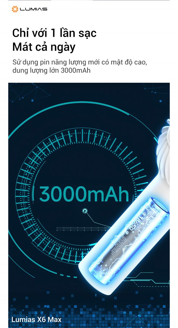 Quạt cầm tay Lumias X6 Max