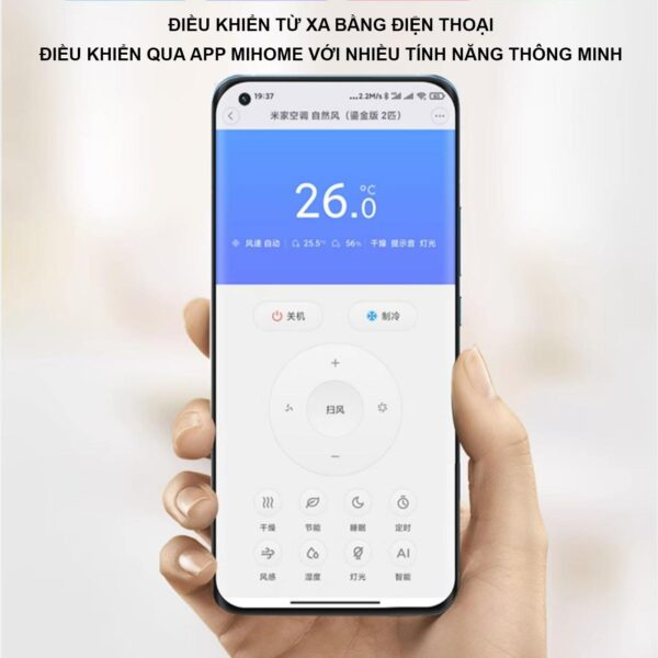 Điều hòa (máy lạnh) 2 chiều Xiaomi Mijia Inverter 72GW-NA30/N1A1 –3HP/27.000BTU 7 Điều hòa (máy lạnh) 2 chiều Xiaomi Mijia Inverter 72GW-NA30/N1A1 –3HP/27.000BTU