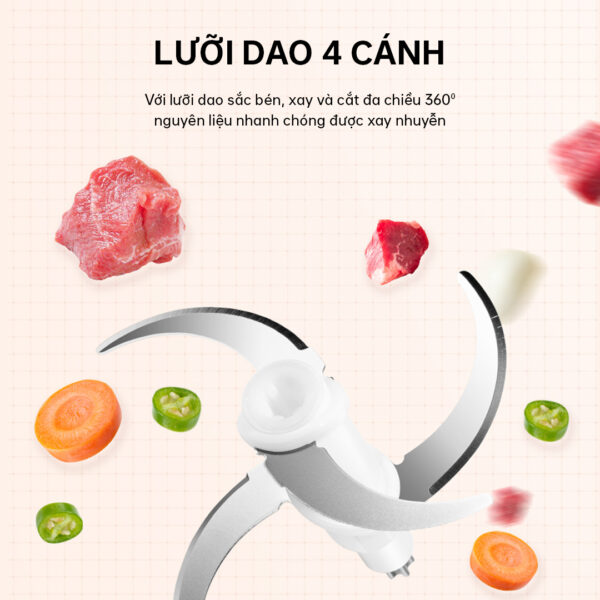 Máy xay thịt qua QS-GGS201R(W)-VN