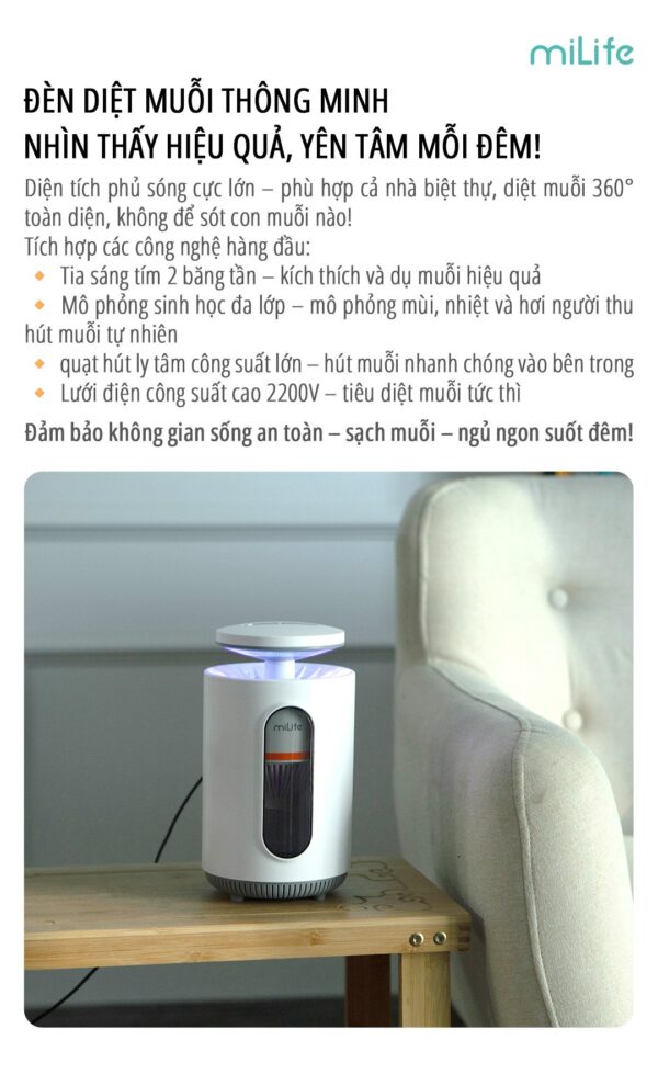 Máy bắt muỗi thông minh miLife K5P