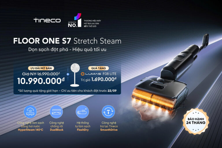 Đón chào tân binh mới TINECO FLOOR ONE S7 STRETCH STEAM