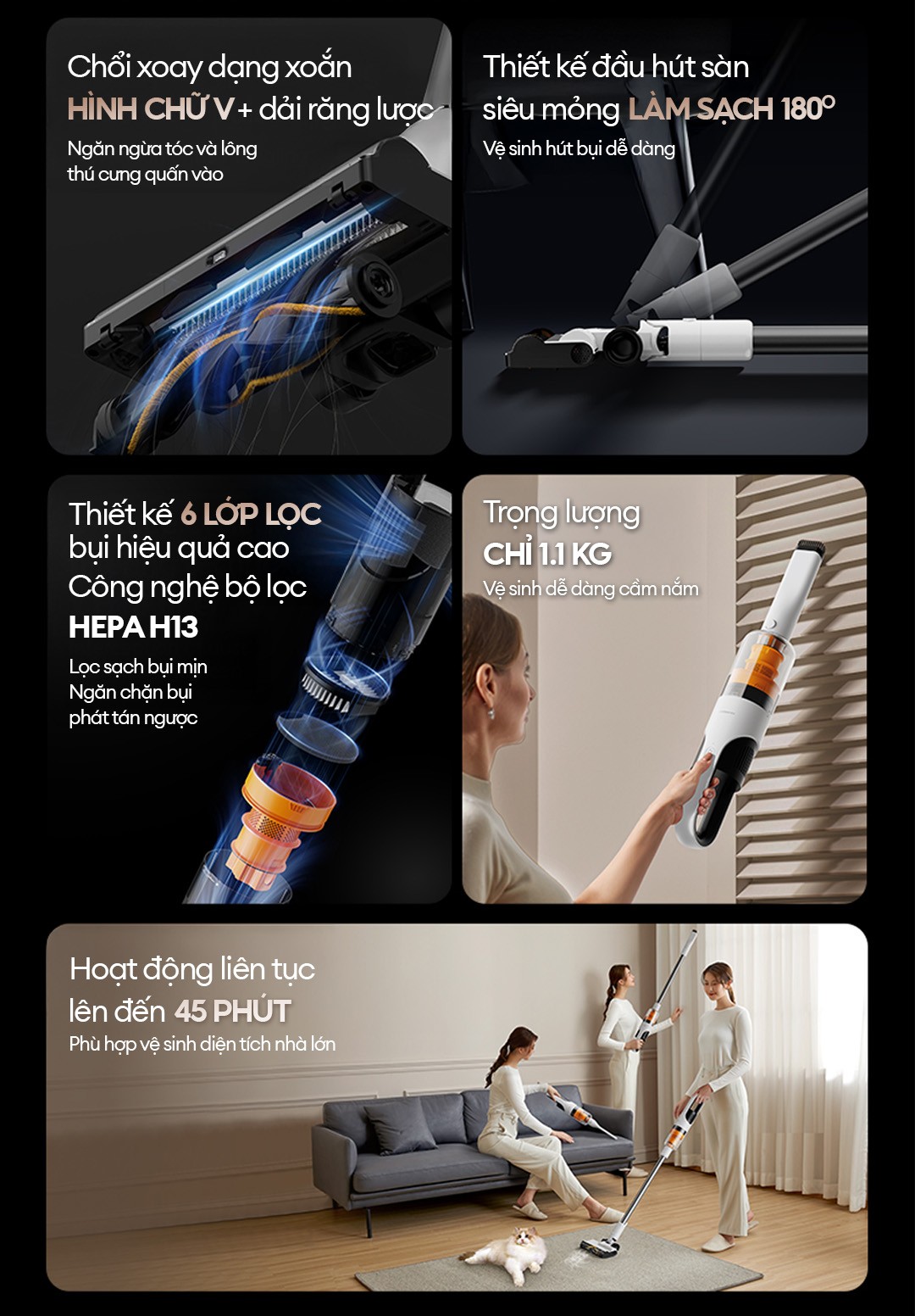 Máy hút bụi cầm tay không dây Deerma T10W 18 3 1