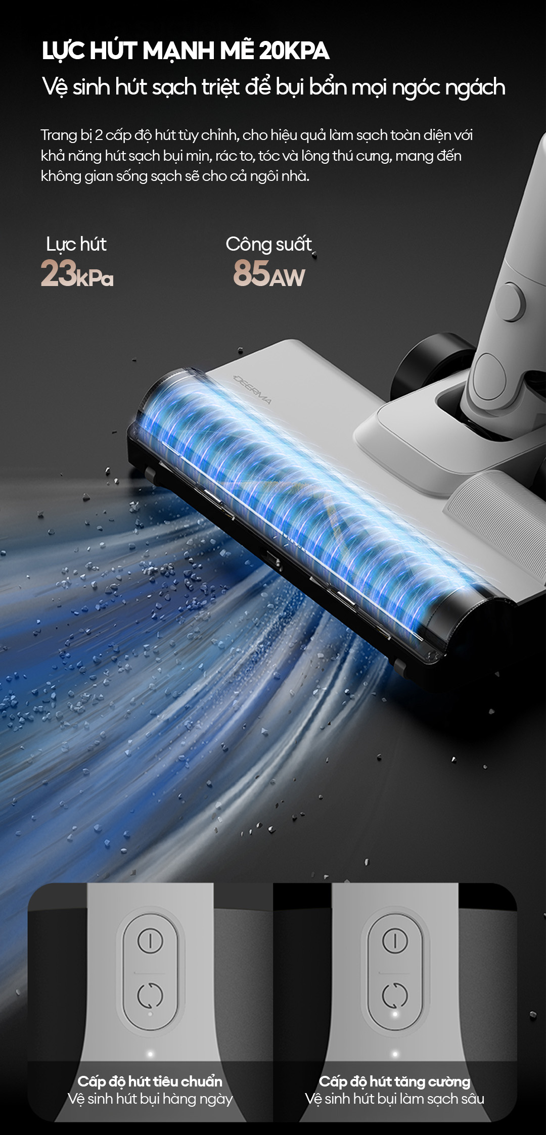 Máy hút bụi cầm tay không dây Deerma T10W 20 5 1